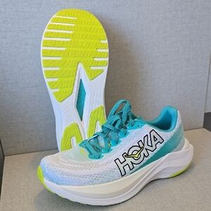 Hoka Mach X; Teal and White NEW